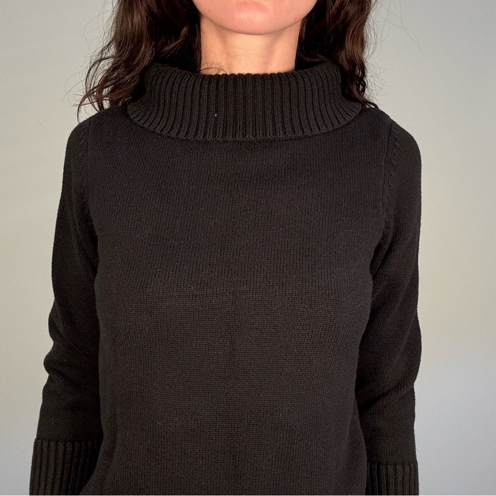 Talbots Black Cowl Neck Sweater Timeless Design